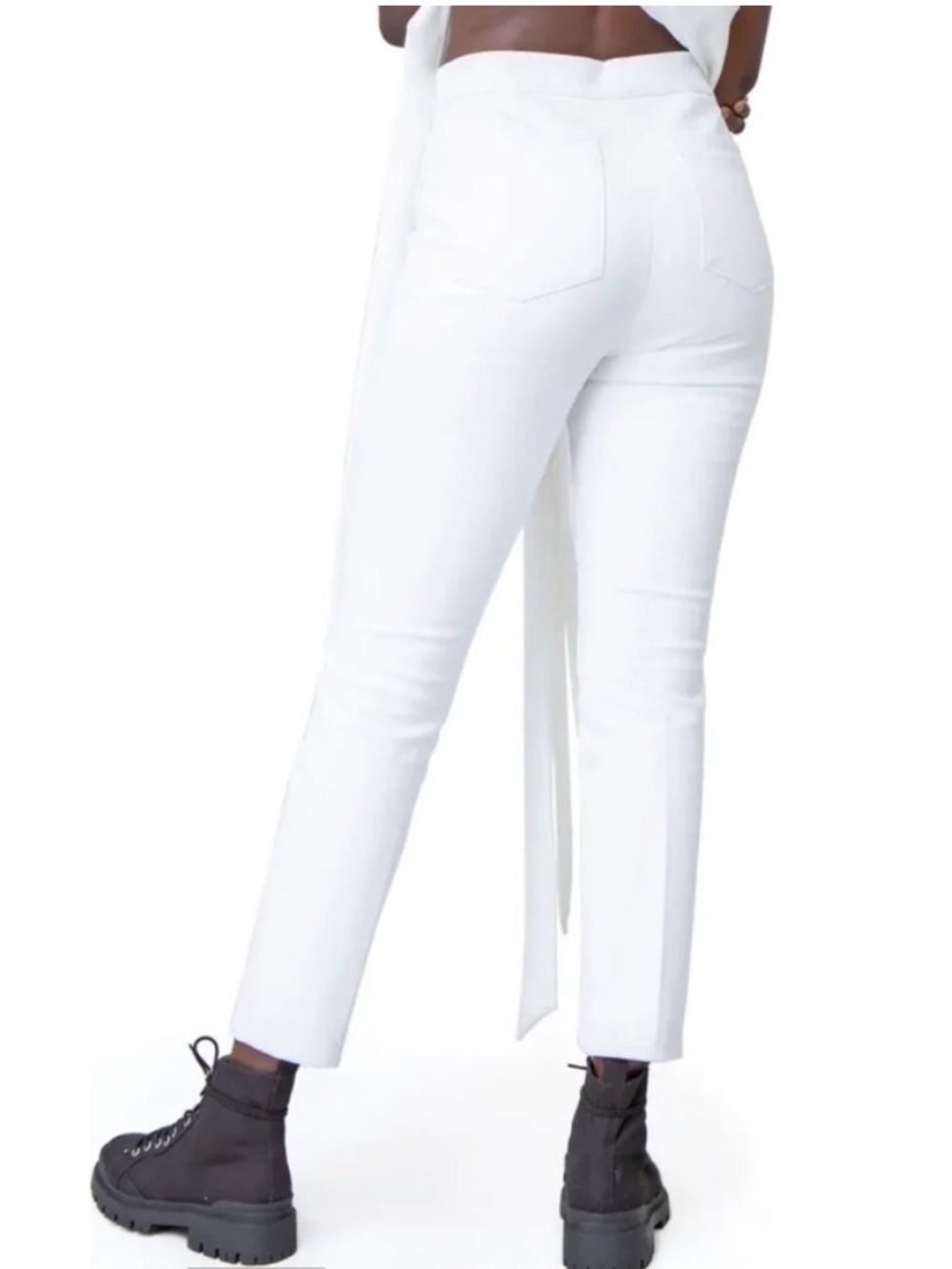 Spanx Small Regular Pants Silver Lining Slim Straight Leg in Classic White NWT